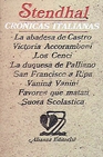 Libro :CRNICAS ITALIANAS de Stendhal