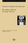 Libro :EL ORDEN DEL SER de Santo Toms de Aquino