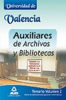 Libro :AUXILIARES DE ARCHIVOS Y BIBLIOTECAS DE LA UNIVERSIDAD DE VALENCIA. VOL 2 de VV.AA.