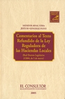 Libro :COMENTARIOS AL TEXTO REFUNDIDO DE LA LEY
REGULADORA DE LAS HACIENDAS LOCALES de VV.AA.