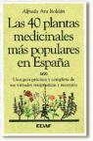 Libro :40 PLANTAS MEDICINALES MAS POP.DE ESPA de ARA ROLDAN,  A.