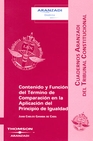 Libro :CONT. Y FUN. TRMINO COMPARACIN APLI.PRINCI.IGUALDAD de Gavara de Cara Juan Carlos